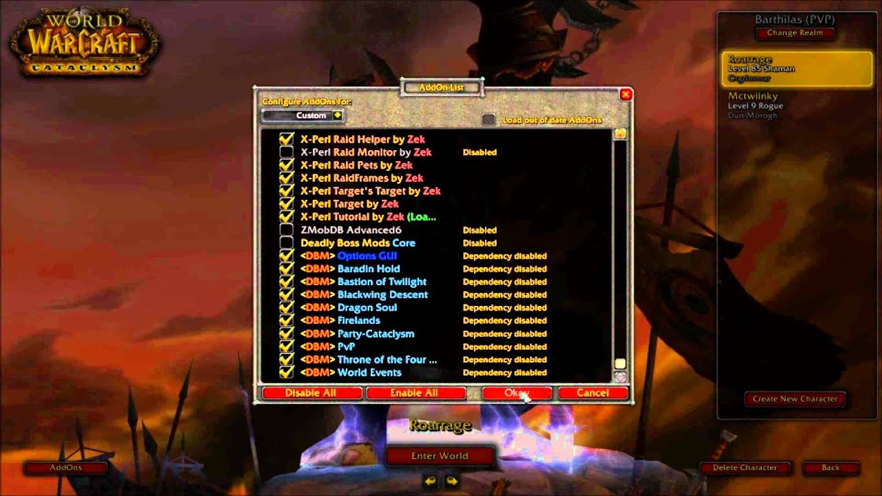 WOW 4.3.4 pvp addons - YouTube