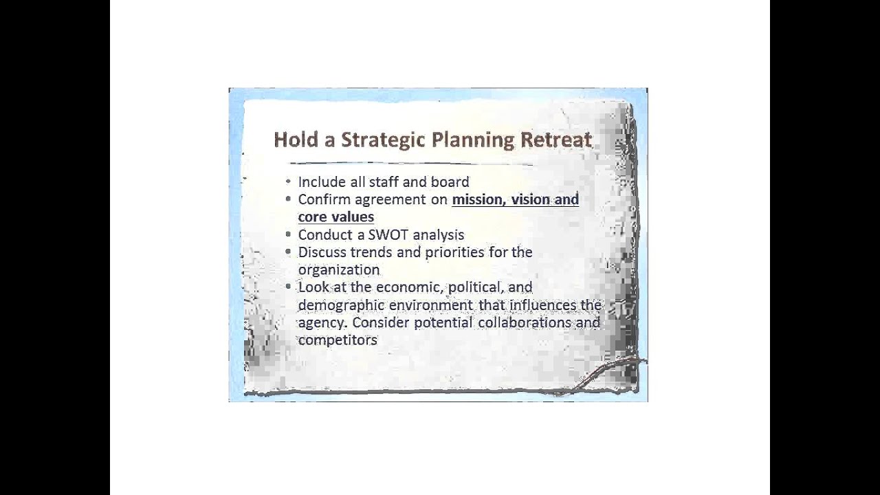 strategic planning for nonprofit organizations pdf