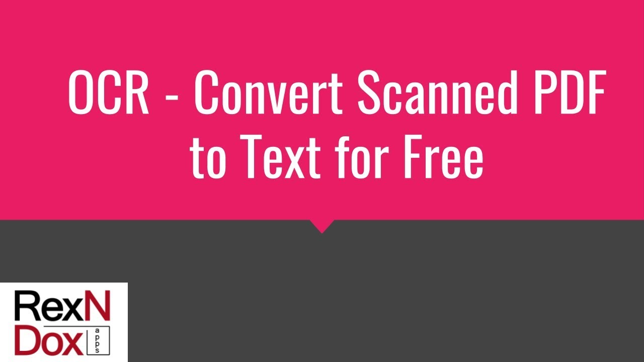 Free PDF OCR Software to Convert Scanned PDF to Searchable Text ...