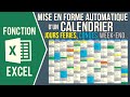 EXCEL - CALENDRIER AUTOMATIQUE (Planning des cong?s, jours f?ri?s, week-end et date du jour)