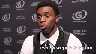 Andrew Wiggins wins Gatorade athlete of the year talks playing kobe one on one