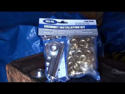 freight harbor grommet rivets arbor press installation kit