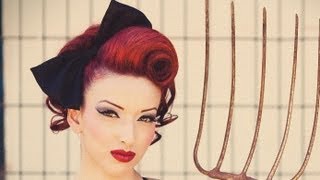 Pinup Swirl Vintage Inspired Hairstyle