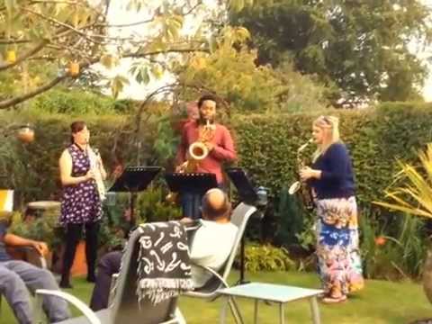 The Lone Arranger Goes Sax Mad in the Garden - sax trio