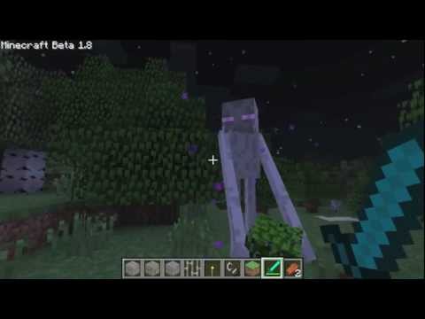 Minecraft Beta 1.8: Albino/White Enderman! - YouTube