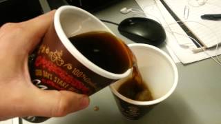 McDonald's medium, small coffee volume test