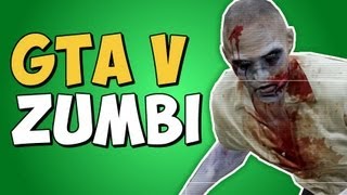 GTA V - ZUMBI no jogo!! *-*