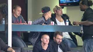 Justin Bieber at Hurricanes-Maple Leafs game