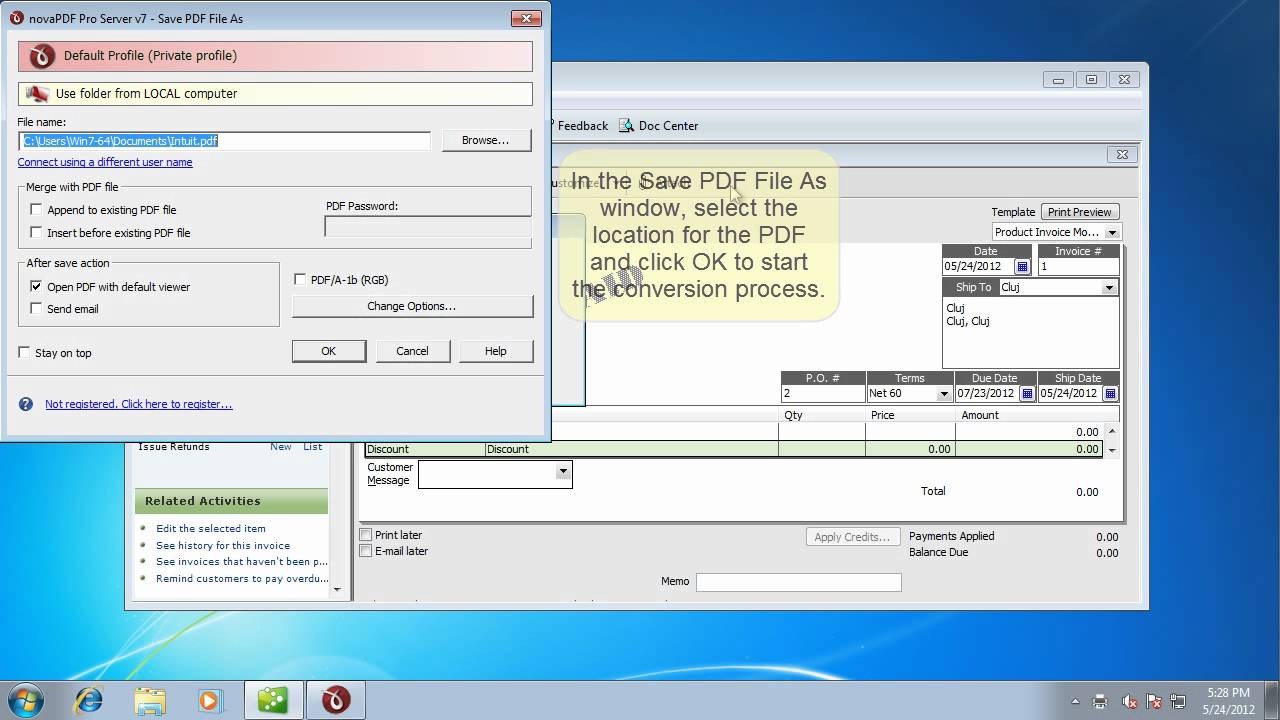 Convert Quickbooks to PDF - YouTube