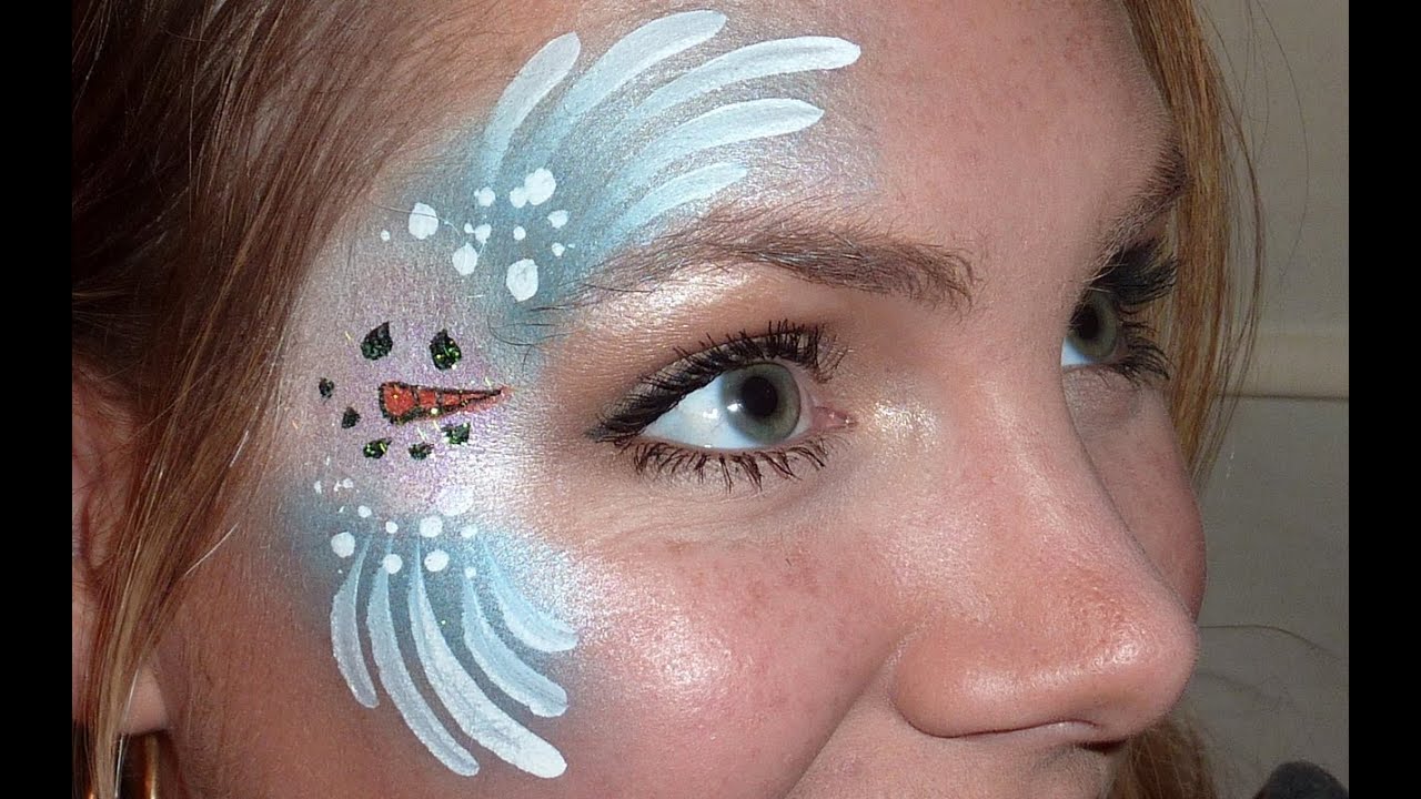 Christmas Face Painting - Snowman - YouTube