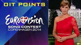 OIT points Eurovision 2014 España da la puntuación. Patético.