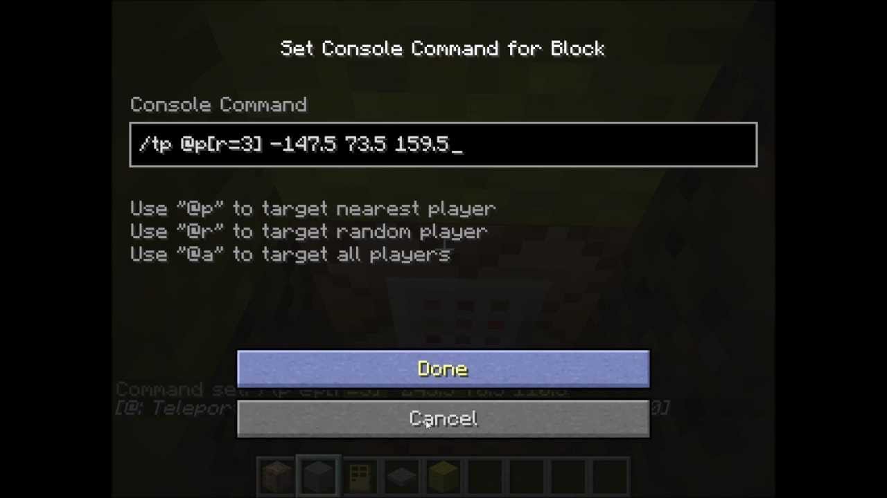 How to teleport with the command block minecraft blog