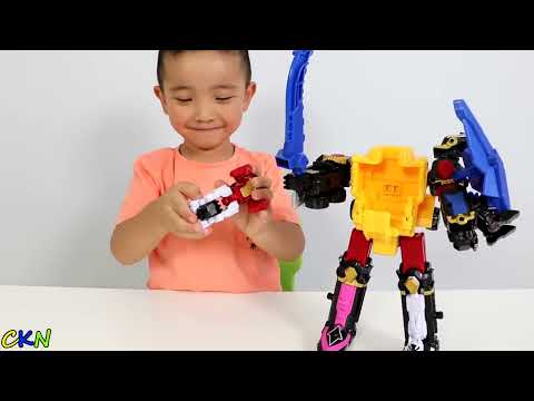 Power Rangers DX Ninja Steel Megazord Toys Unboxing Fun With Ckn Toys