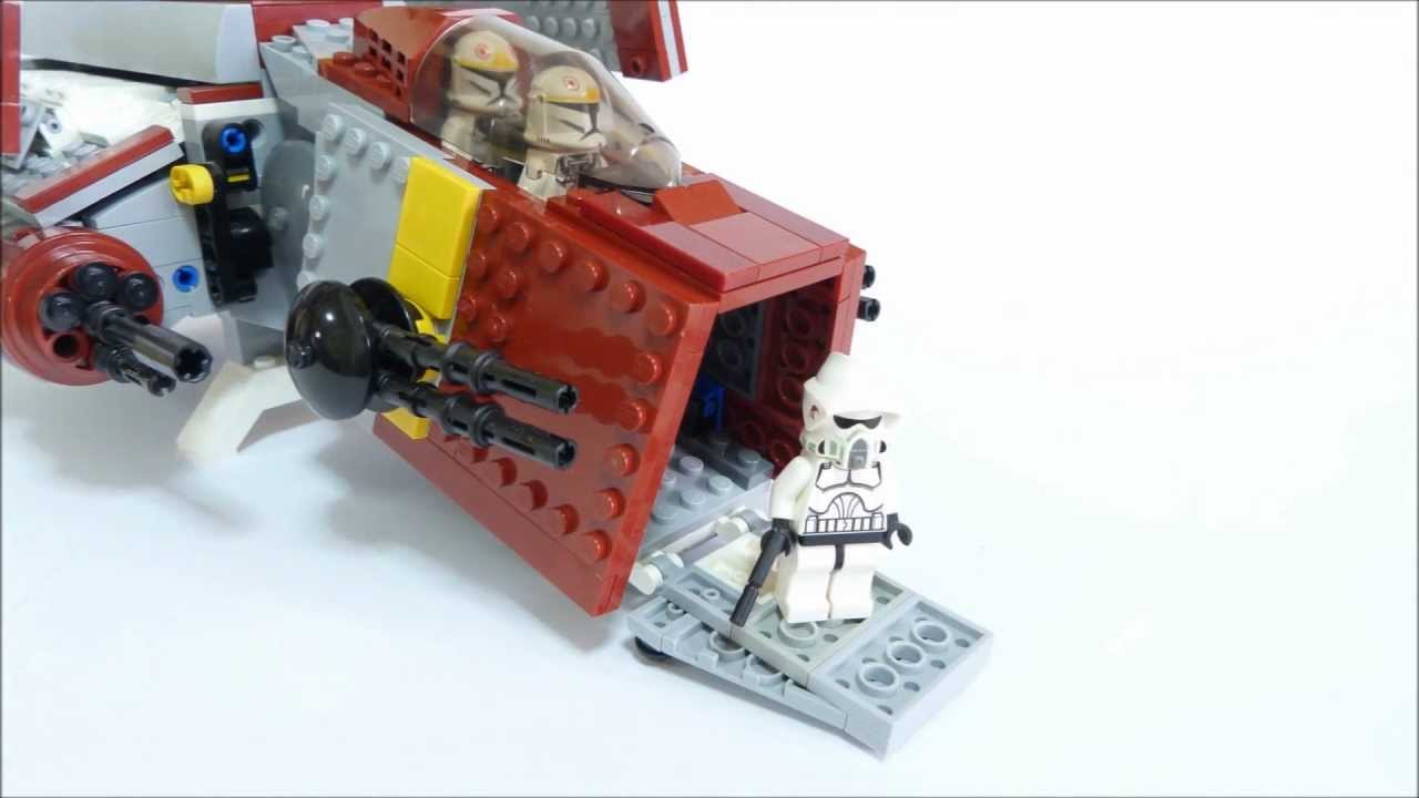 Lego Star Wars Modded 8019 Republic Shuttle (Stop-motion animated