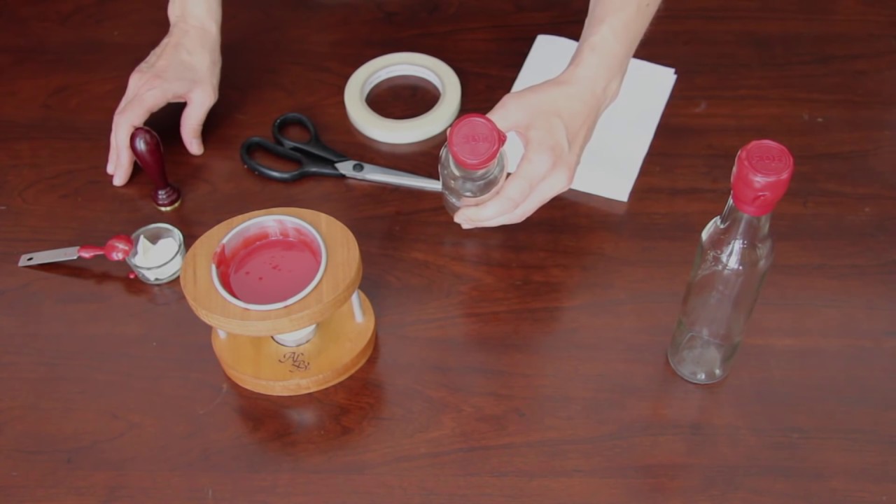 How to wax seal bottles YouTube