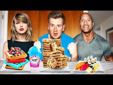 EATING CELEBRITIES FAVOURITE FOODS FOR *24 HOURS*