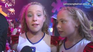 Eerste reactie Mylène en Rosanne na JESC finale | Junior Songfestival 2013