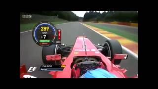 Fernando Alonso Overtakes Lewis Hamilton at Belgium 2013 Spa-Francorchamps