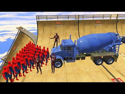 GTA 5 Crazy SPIDERMAN VS FLASH Ragdolls(Euphoria Physics, Ragdolls, Fails, Funny Moments)