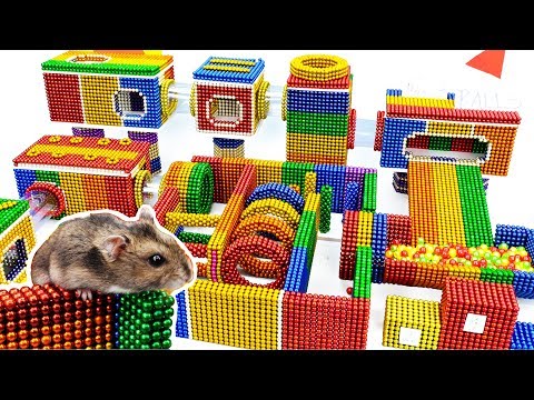 DIY - Build Amazing Maze For Funny Hamster Pet With Magnetic Balls (Satisfying) - Magnet Balls
