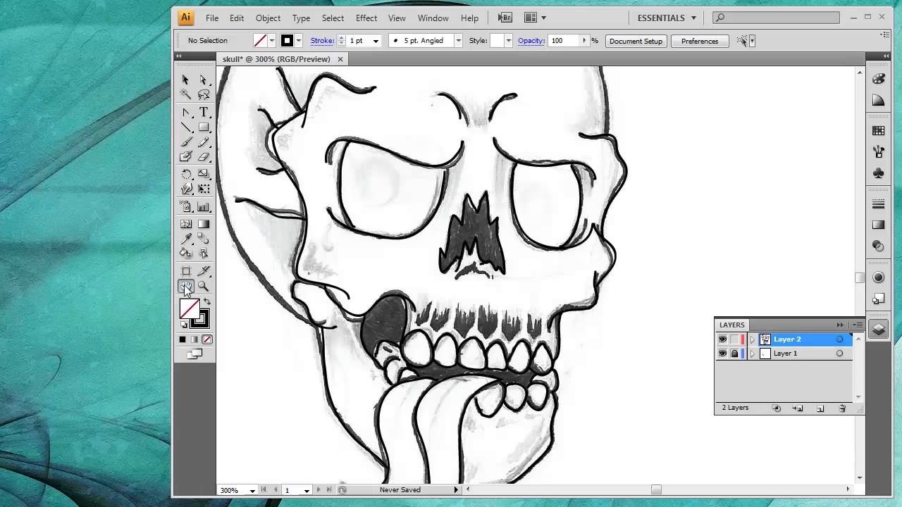 How to convert a drawing into vector art inside Adobe Illustrator - YouTube