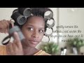 Roller Set on Natural Hair