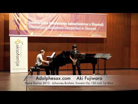 Aki Fujiwara - Nova Gorica 2013 - Johannes Brahms - Sonata Op 120 no2 1st Mov