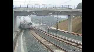 Así fue el descarrilamiento del tren de Santiago