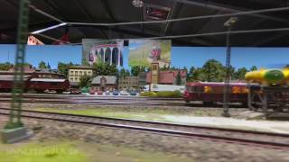Der Blickwinkel eines Fahrtgastes in der Modelleisenbahn 4K UHD gedreht mit der Yi 4K+ Kamera