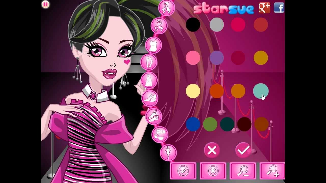 monster high games dress up