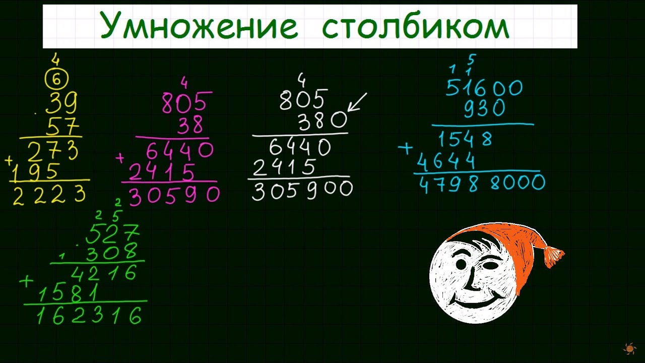 Как сделать в столбик умножение и деление Как сделать в столбик умножение и деление