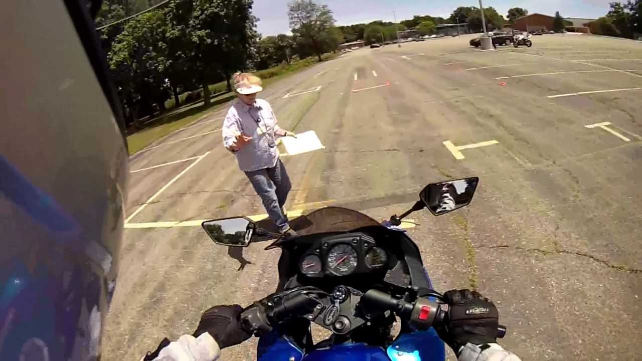 POV Motorcycle Skills Test - PASSED - YouTube
