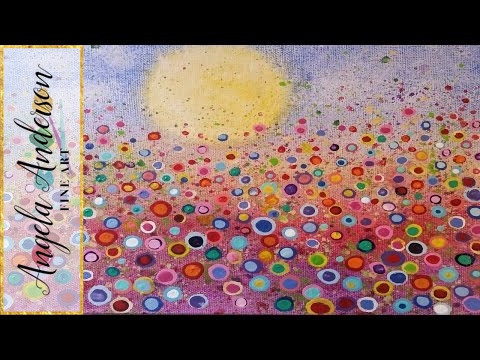 Floral Landscape Acrylic Painting Tutorial (Yvonne Coomber Inspired