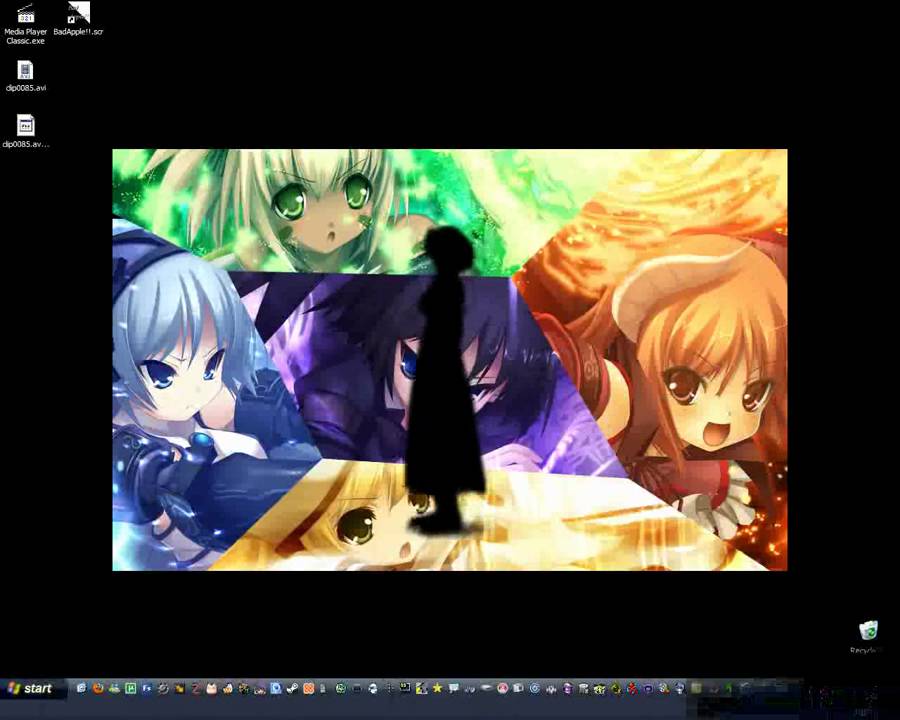 Touhou - Bad Apple!! Screensaver - YouTube