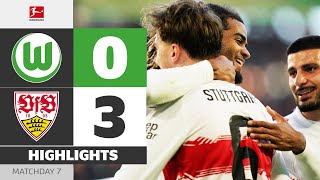 Stuttgart With Dominant Win | VFL WOLFSBURG — VFB STUTTGART | Highlights | MD 7 – Bundesliga 2025/26