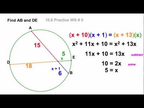 Chord-Chord Power Theorems / 10.6A - YouTube