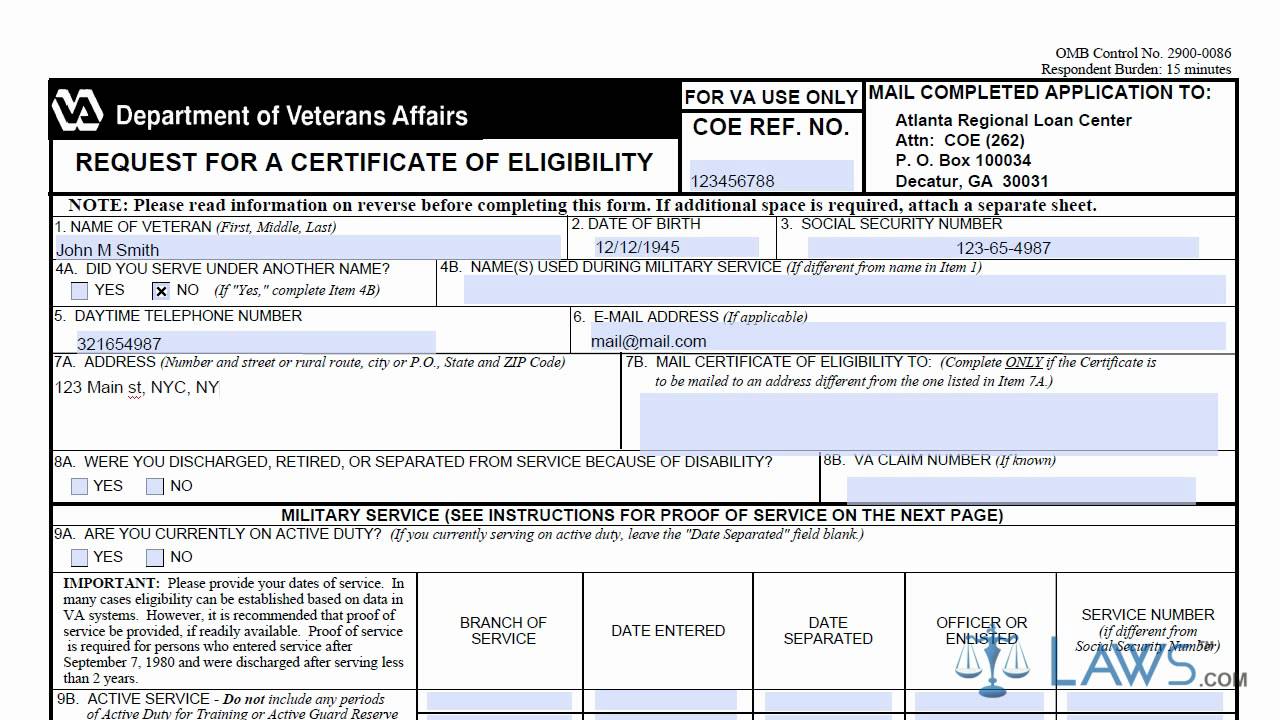 VA Form 26 1880 - YouTube