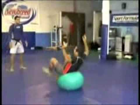 Crazy gym-ball workout