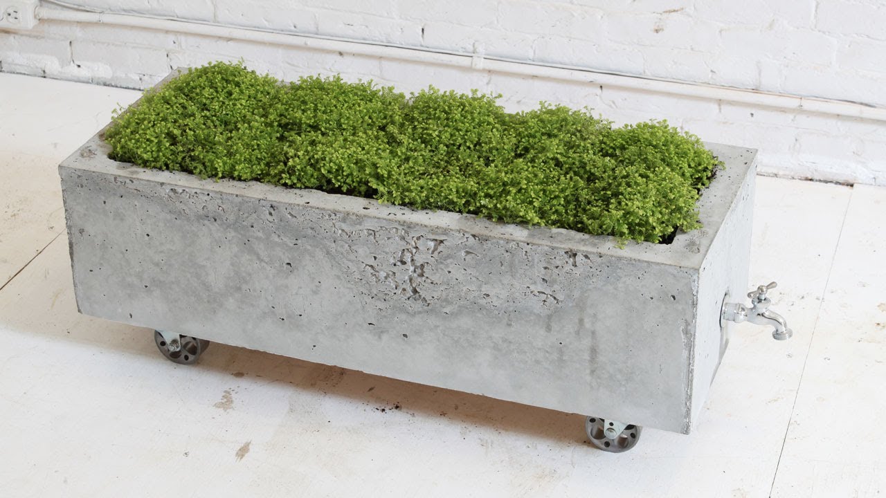 DIY Concrete Planter,, Episode 16, HomeMade Modern - YouTube