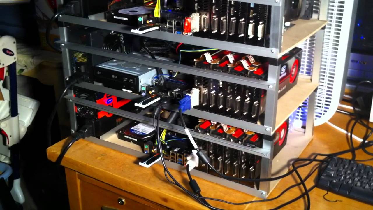 5GHs Bitcoin mining rig - YouTube