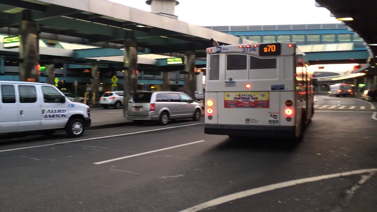 MTA Bus Orion VII HEV 3736 on the Q70 Limited at LGA Terminal B