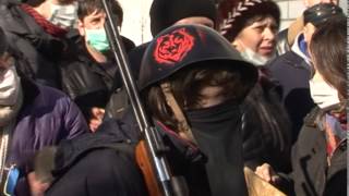 Противоправные действия "мирных" протестующих 18 февраля 2014 года