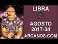 Video Horscopo Semanal LIBRA  del 20 al 26 Agosto 2017 (Semana 2017-34) (Lectura del Tarot)