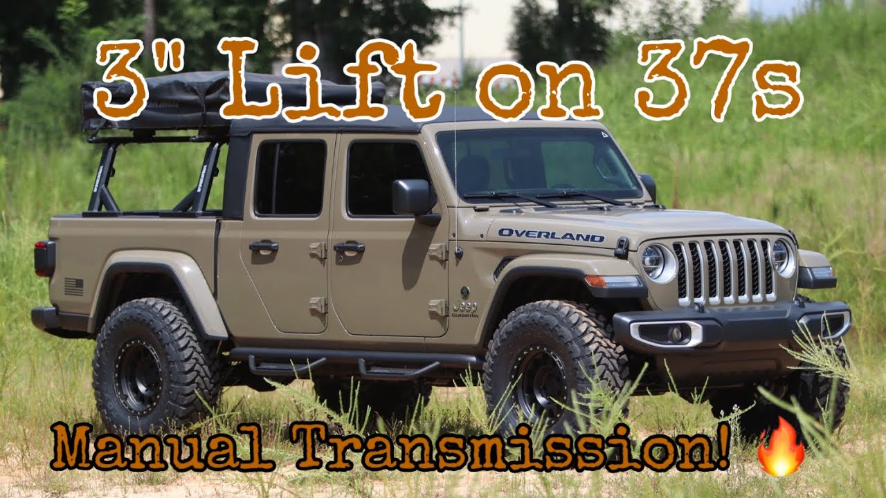 3" Lifted JEEP Gladiator Overland on 37s Manual Transmission 2020. 
