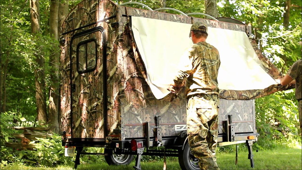 EZ Hunt & Haul Hunting Blind and ATV Trailer YouTube