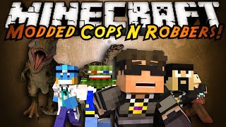 Minecraft Mini-Game : MODDED COPS N ROBBERS! JURASSIC PARK!