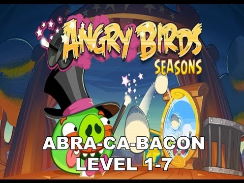 Angry Birds Seasons Abra ca bacon 1-7 3 stars