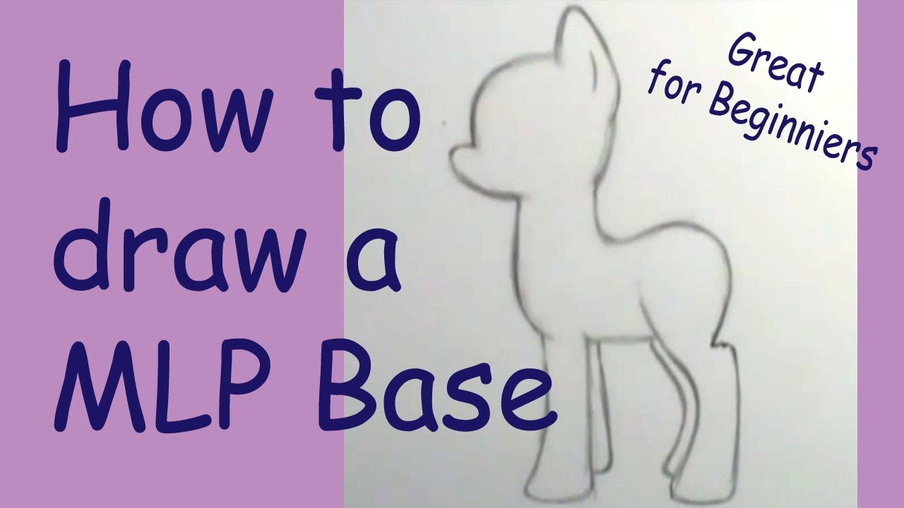 How to draw a My little Pony basic - YouTube