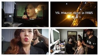 PARIS YSL beauté makeup shoot Vlog #1 파리 입생로랑 메이크업 비디오 찍으러~