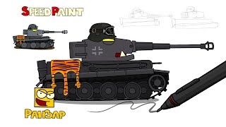 Превью: Рисуем Танк Tiger РанЗар Speed Paint RanZar